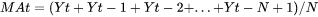 Moving Average Formula