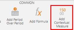 Contextual measure toolbar option