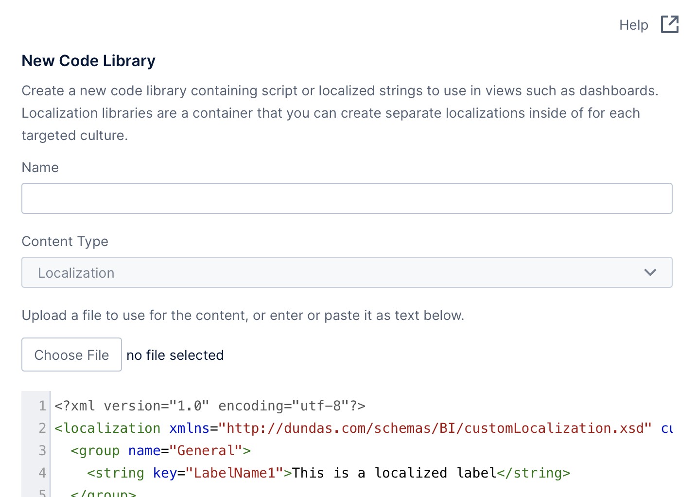  Adding a localization to a localization library